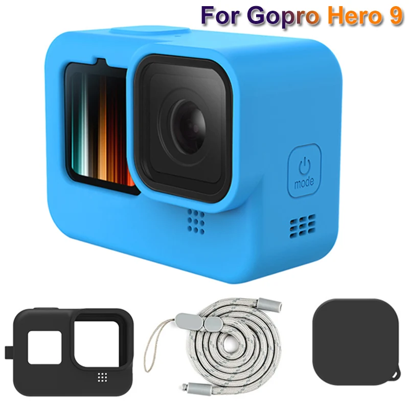 3в1 Для GoPro Hero 10/9 черный чехол силиконовый для корпуса камеры + - Цена: 2.49