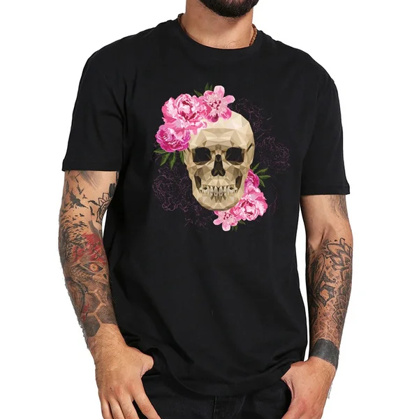 

fancy skull Men's T-shirts Men's Summer Short Sleeves Funny T Shirt Men Casual Cotton Tee Shirt Homme