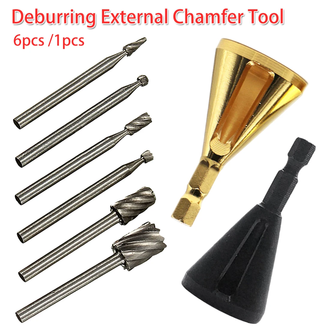 Твердое сверло 6 шт./1 шт. устройство для снятия заусенцев с внешней фаски из