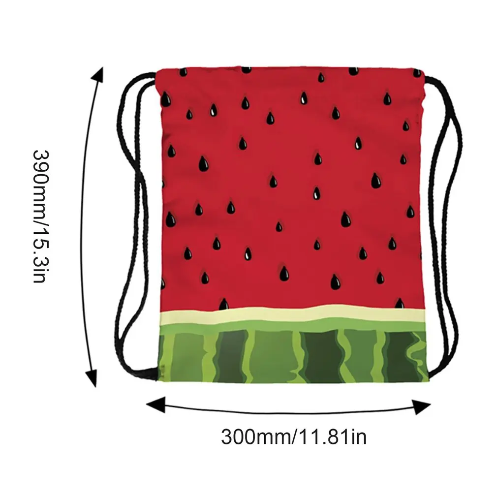 

Athletic Yoga Gym Sack Bag Storage Drawstring Backpack Sport Bag For Men Women Watermelon Drawstring Bag