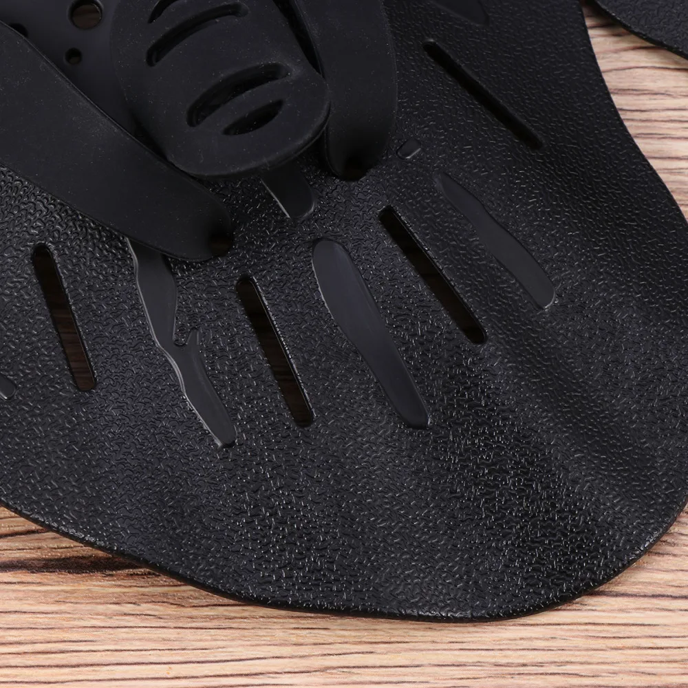

1 Pair Black Swimming Webbed Aquatic Fit Traning Paddles Diving Hand Web