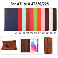 tablet leather protective case for samsung tab a7 lite 8 4 2021t220 t255 solid color anti fall hard case foldable holder
