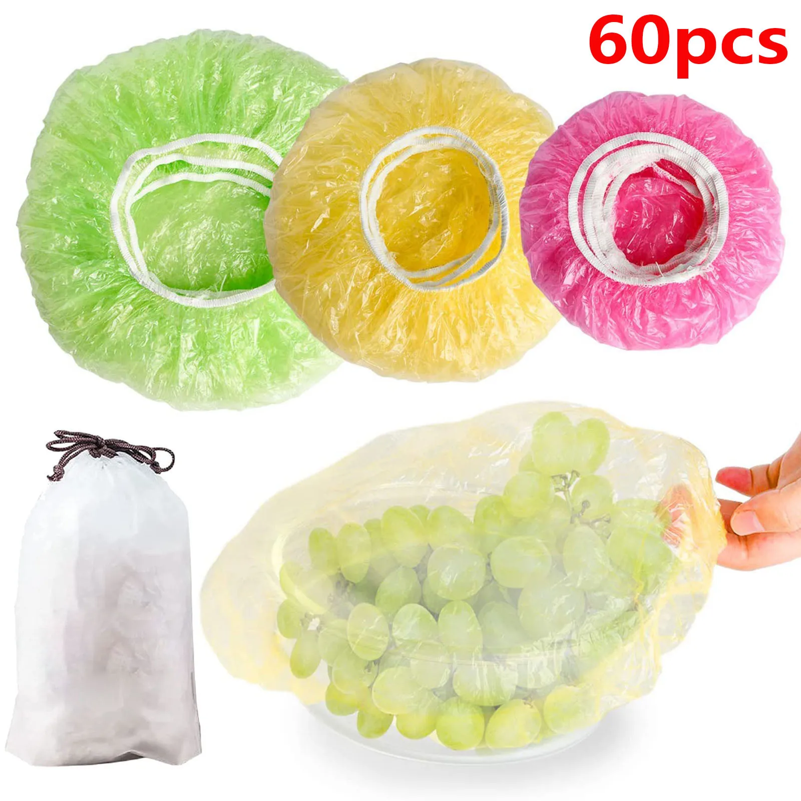 

Universal Kitchen Reusable Elastic Food Storage Covers Fresh Keeping Bags Holiday Decor Fruit And Vegetable Plastic Bags