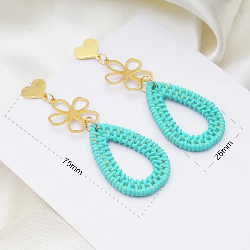 Капля мода ткачество летние богемные серьги для женщин brincos pendientes mujer moda 2019 aretes de |