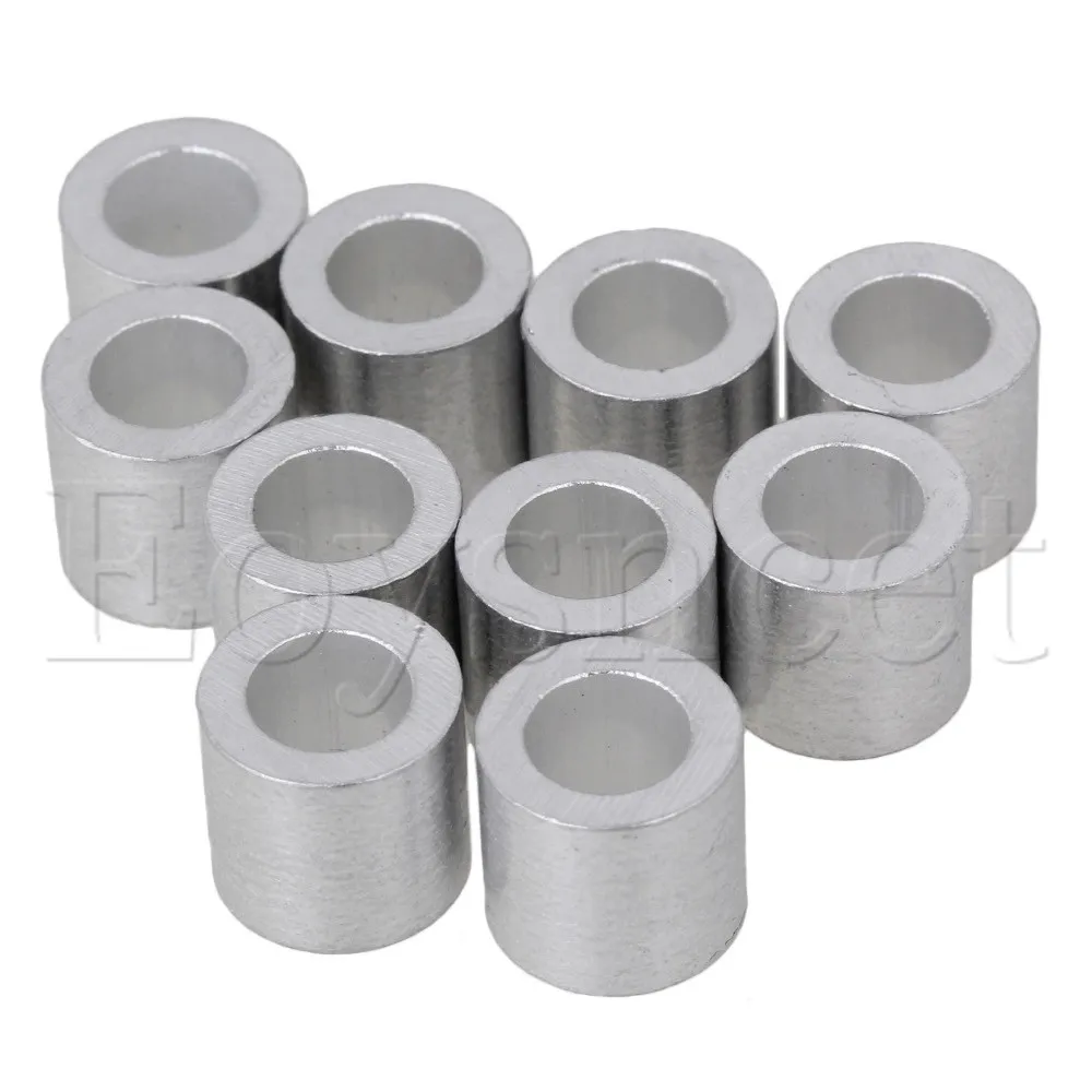 Серебряные Круглые зажимы с отверстиями M6 Проволочный Трос алюминиевые набор из