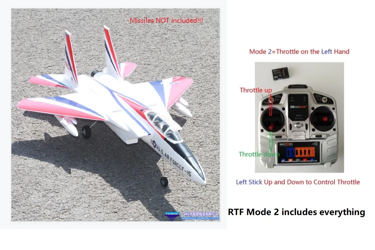 RTF готов к полету EDO модель F15 64 мм радиоуправляемый самолет вертолет EDF Jet
