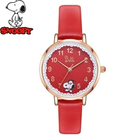 snoopy top original girl fashion casual japan quartz wristwatch belle cartoon children student youth lady time lovely cute clock