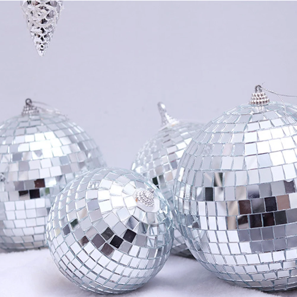 Фонарь 6 шт. зеркальный стеклянный диско шар орнамент Рождественская елка кулон