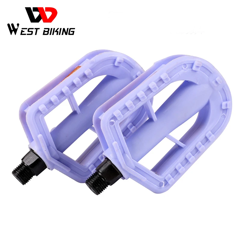 

WEST BIKING Lightweight Kids' Bikes Bicycle Pedal 12MM Hard Plastic Footrest Cycling Pedsl Anti-Slip Children Kid Bicycle Pedals