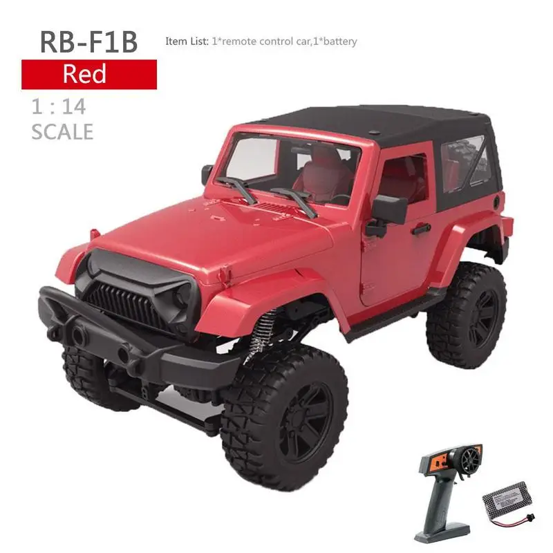 

RC Car Metal Gear Off Road Truck 1/14 Simulation Four-wheel Drive Off-road Vehicle Waterproof Remote Control Car Toy
