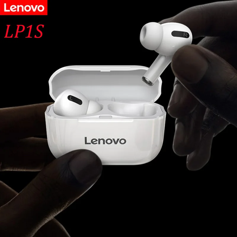 

New Original Lenovo LP1S True Wireless Bluetooth 5.0 Earphones Hifi Stereo bass With Mic Handsfree LP1 S Earbuds IPX4 Waterproof