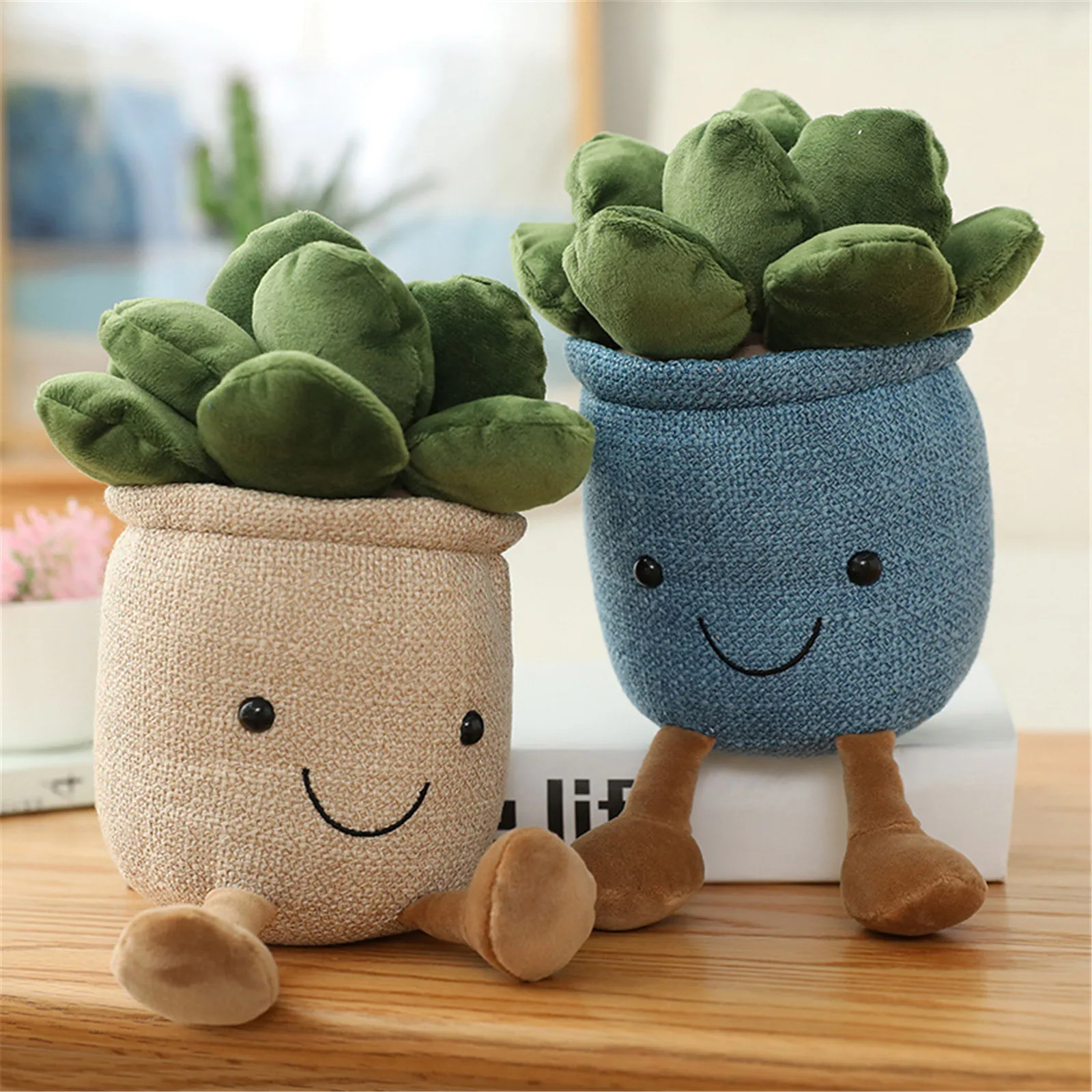 

Simulation Potted Plush Toy Doll Plant Doll Indoor Decoration Animals Doll Cartoon for birthday gift Holiday Wonderful Gift