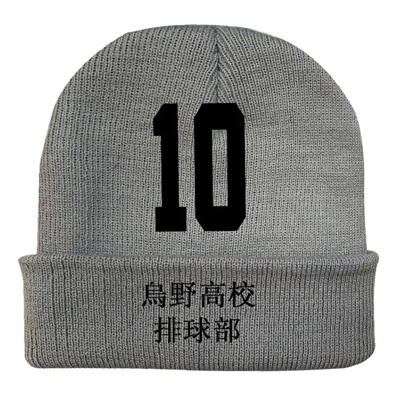

Winter Hat Beanies Knitted Hat Anime Haikyuu! Knitting Winter Hat Warm Hip-Hop Cap Unisex Teenager Hats