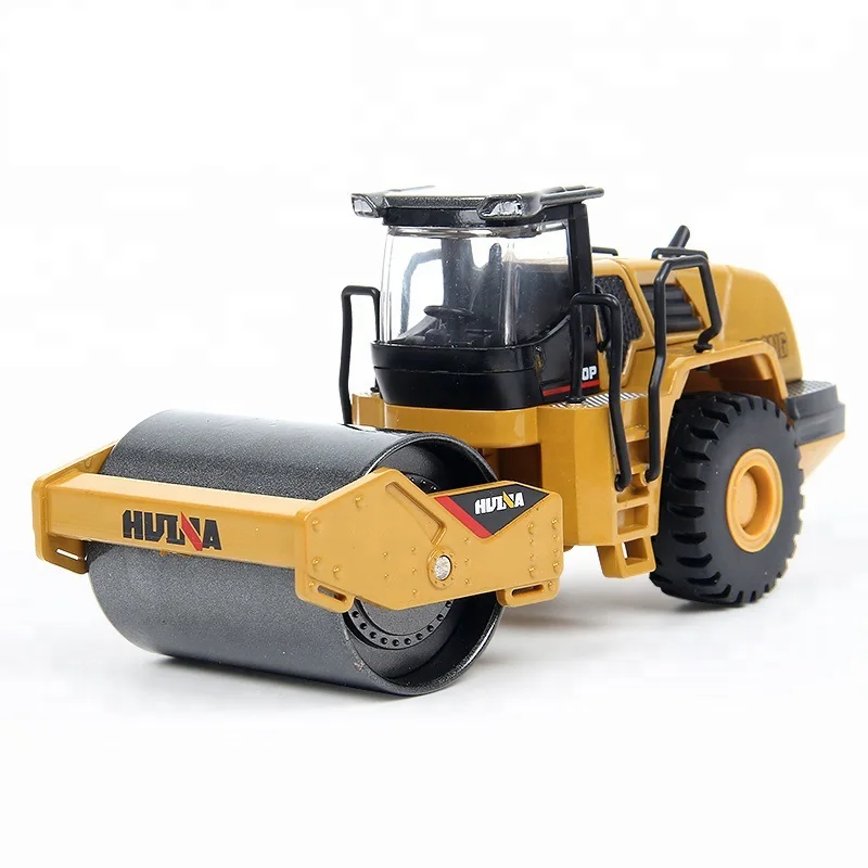 Professional All Metal Die-cast 1:50 Scale Huina 1715 Road Roller Construction Model for 8-year-Old Children/Grown-ups