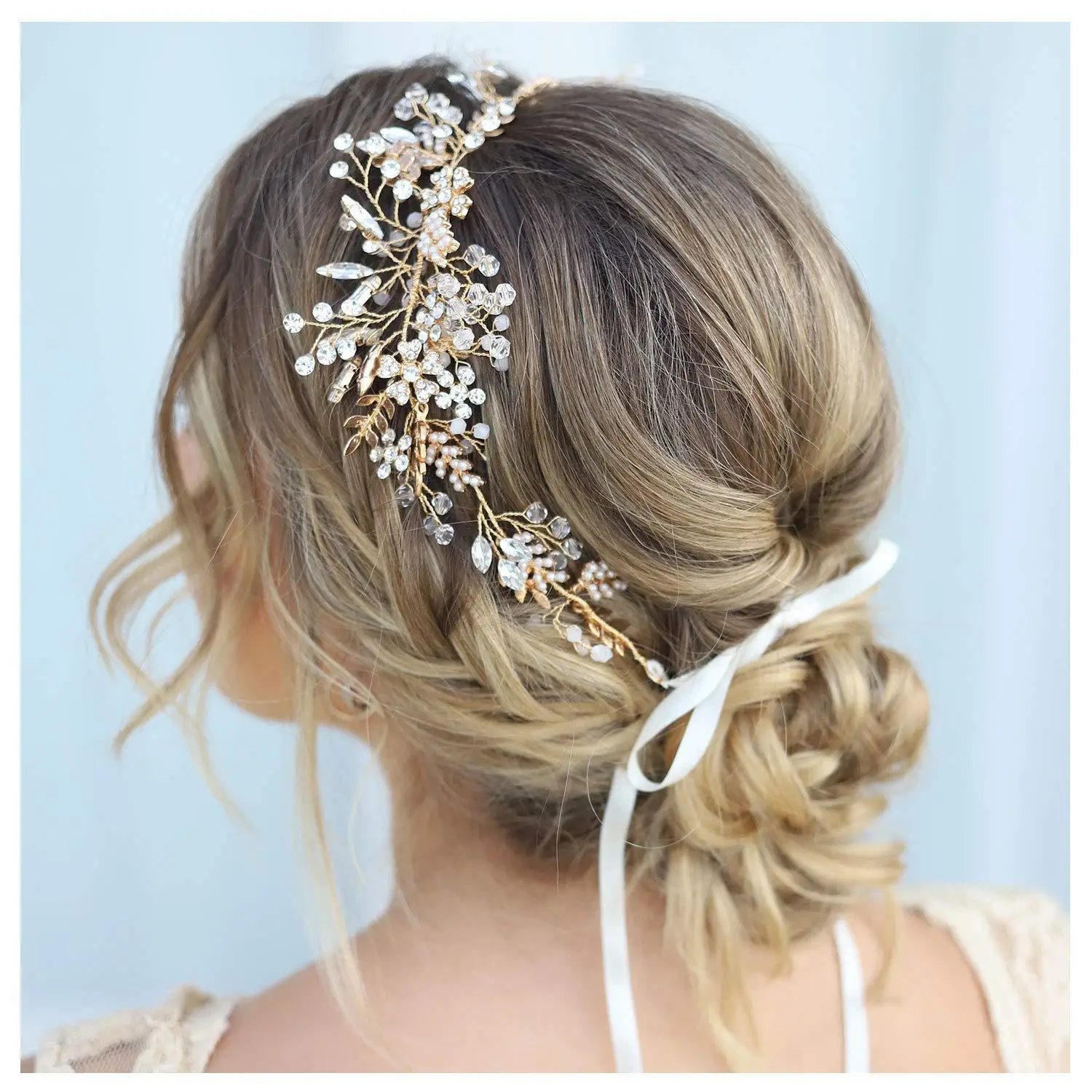 

Wedding Hair Accessories Flower Leaf Headbands Hairbands Headpiece Headdress for Brides Party diademas para el pelo mujer