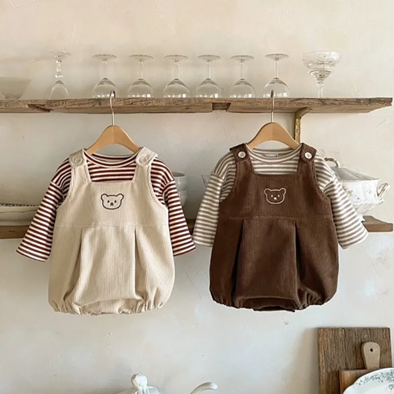 MILANCEL-monos de oso para beb&eacute;, blusa combinada de una pieza, Primavera, 2022-0