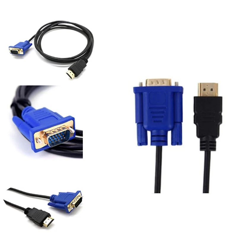 1 шт. 1/10 м HDMI кабель в VGA 1080P HD с аудио адаптером Кабель оптический Прямая поставка |