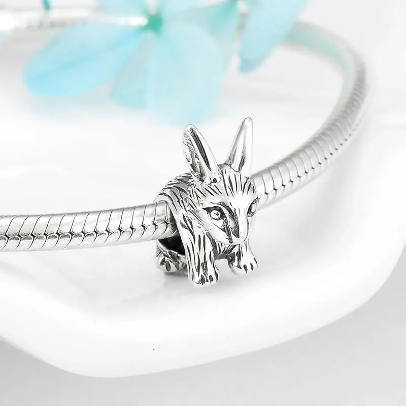Прекрасная собака Подвески Кошка белка бусы кулоны а-ля Pandora браслет 925