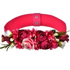 Модный женский эластичный широкий пояс-корсет для женщин, тонкий пояс с инкрустированным цветком и кристаллами BW03