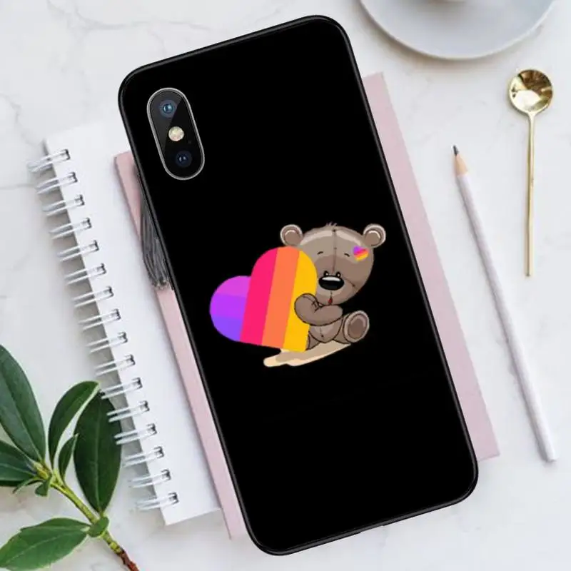 

Likee Funny cat bear love heart Phone Case for iPhone 11 12 mini pro XS MAX 8 7 6 6S Plus X 5S SE 2020 XR