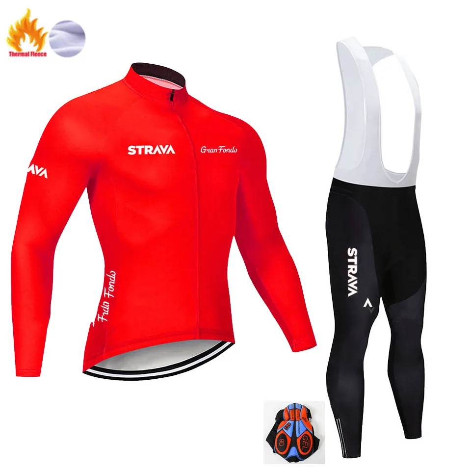 Winter Cycling Suit Зимняя Теплая Флисовая велосипедная майка Спортивная одежда для езды на велосипеде mtb Зимняя велосипедная одежда мужская Профессиональная командная велосипедная форма - Цвет: Winter Cycling Suit