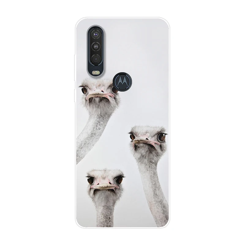 41 Для Motorola One Action чехол 6,3 ''мультяшная мягкая ТПУ Силиконовая задняя крышка для MOTO One Action OneAction чехол для телефона funda One Vision - Цвет: 41