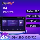 NaviFly 6 ГБ + 128 Гб 8 ядер QLED 1280*720 Carplay 4G LTE Android 10,0 Автомобильный навигатор GPS радио плеер для AudiA4S4 2002-2008