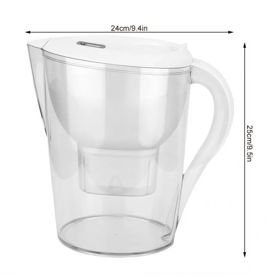 Очиститель воды 3.5L фильтр для питьевой очиститель фильтрации кувшин чайник