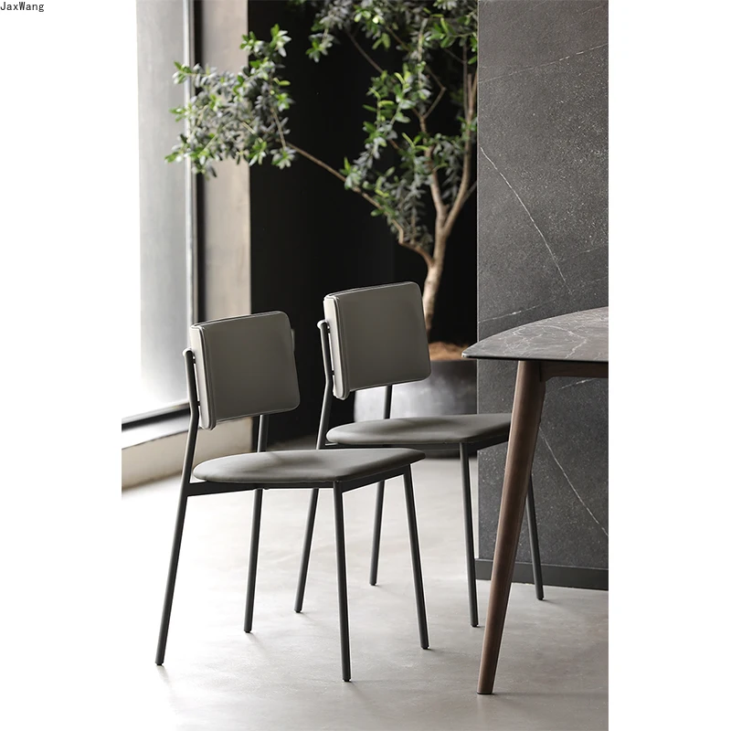 Скандинавский обеденный стул для кухни минималистичный современный мягкий со