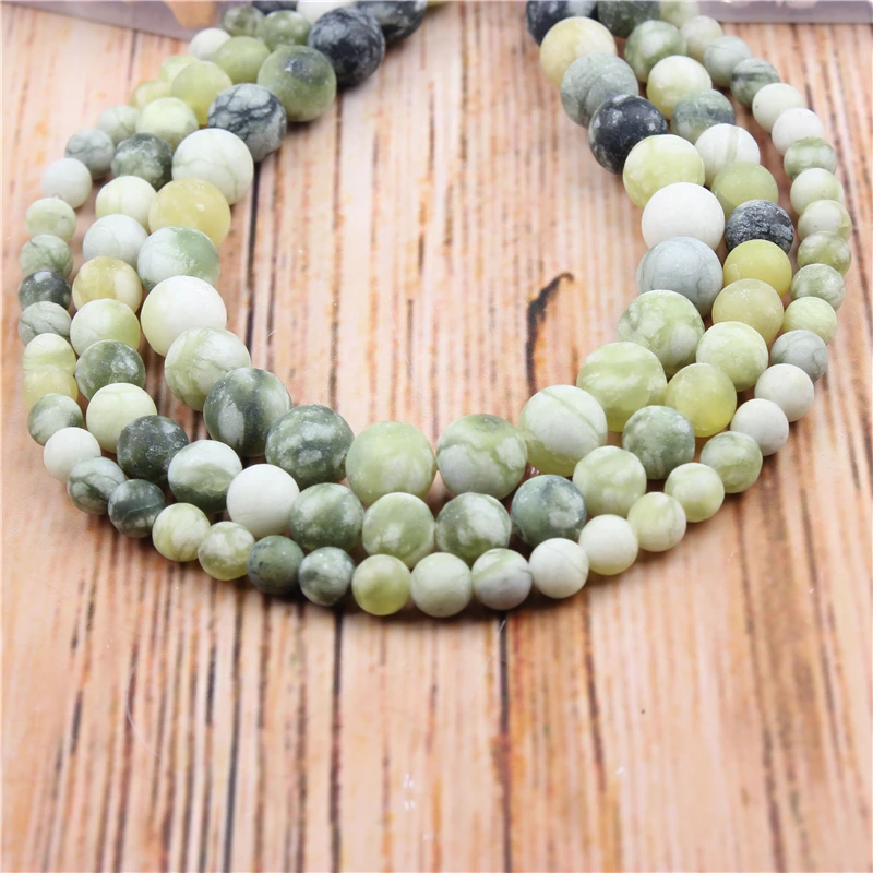 

Wholesale Frosted Black Lemon 4/6/8/10 / 12mm Natural Stone Loose Beads Jewelry Bracelet Necklace Make