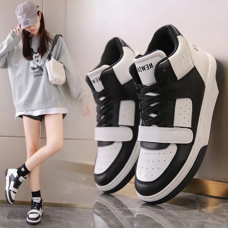 

Luxury Brand Sneakers Women 2021 Fashion Breathable High Top Shoes for Women Hook & Loop Tenis Feminino Platform Womens Shoes