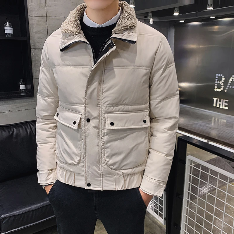 2019 Модная Повседневная зимняя куртка мужская Высококачественная утолщенная