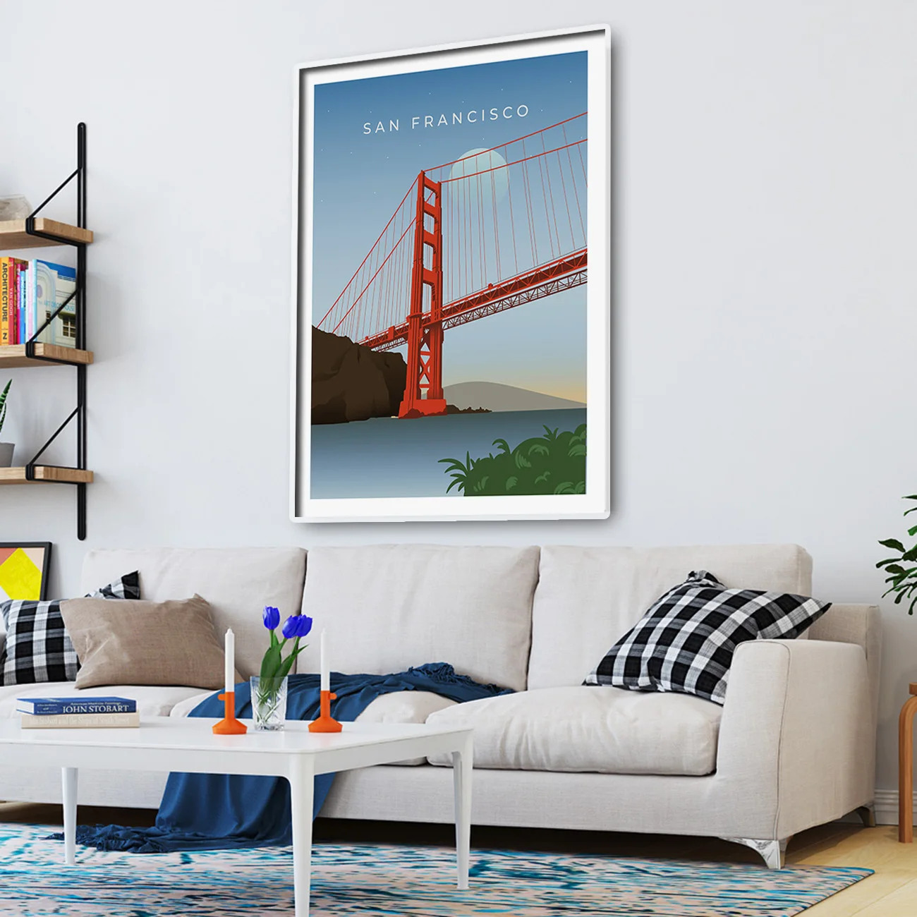 

Vintage City Landscape Poster San Francisco Seville London Venic Madrid Wall Art Canvas Painting Pictures For Living Room Decor