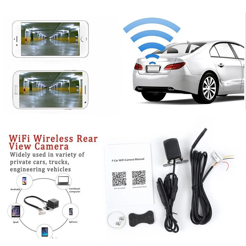 Беспроводная мини камера заднего вида Wi Fi для IPhone IOS|Видеорегистраторы| |