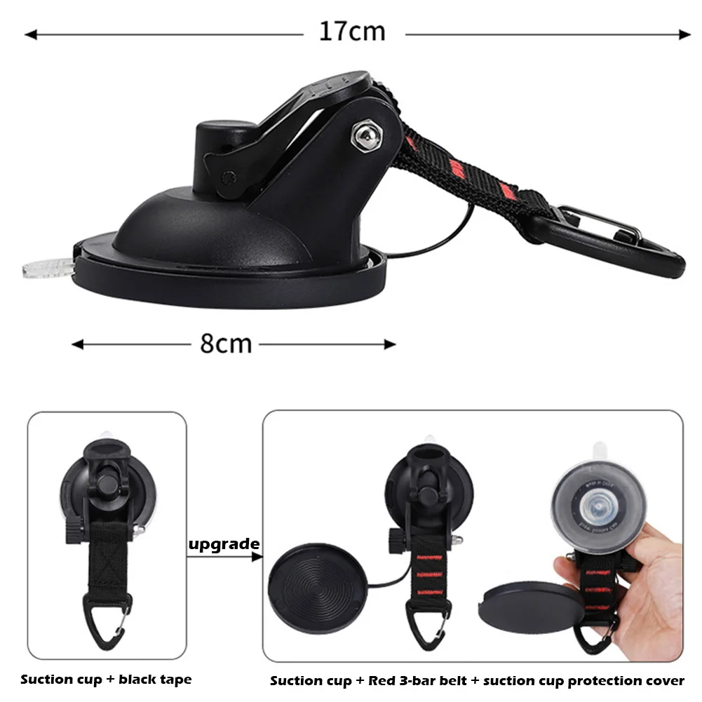 

2/4 Pcs Outdoor Car Suction Cup Anchor with Triangle Hook Tie Down Camping Tarp Accessory Awning Pool Tarps Tents Hook Universal