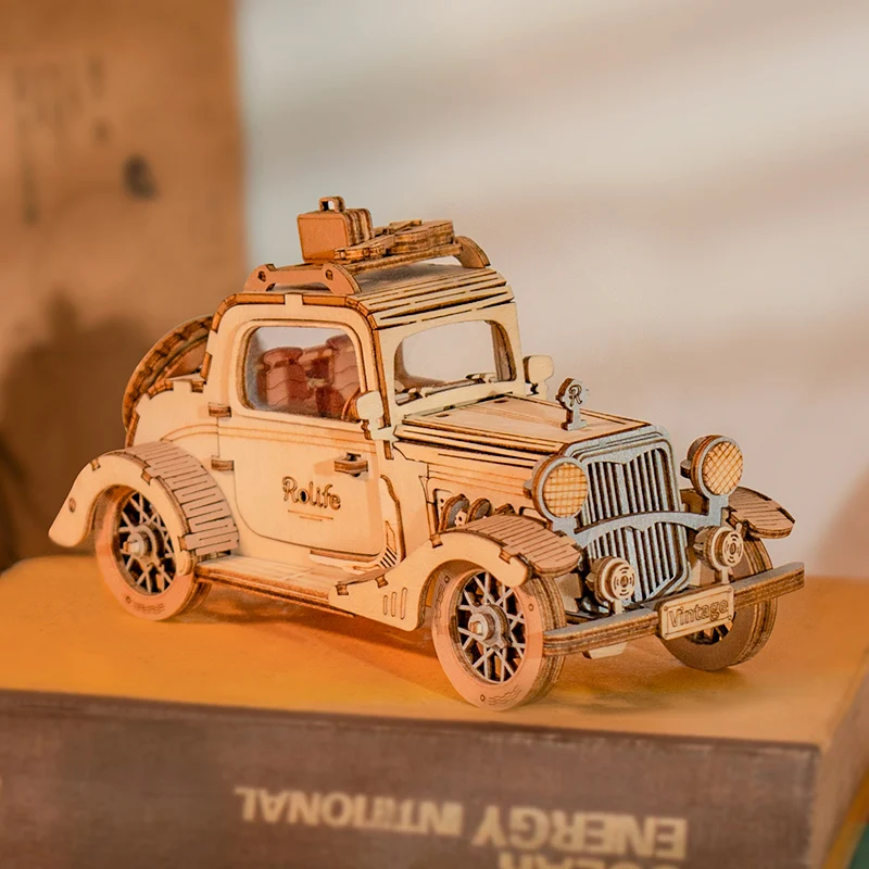 Robotime 3 вида DIY 3D транспортировка деревянная модель строительные наборы винтажный