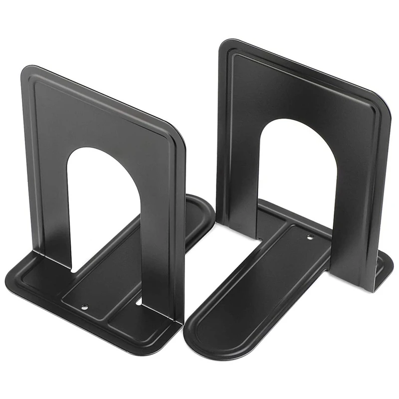 

Metal Heavy Duty Bookends-Nonskid Bookends Pack for Bookshelves Stopper Movies CDs Video Books Magazines Organizer