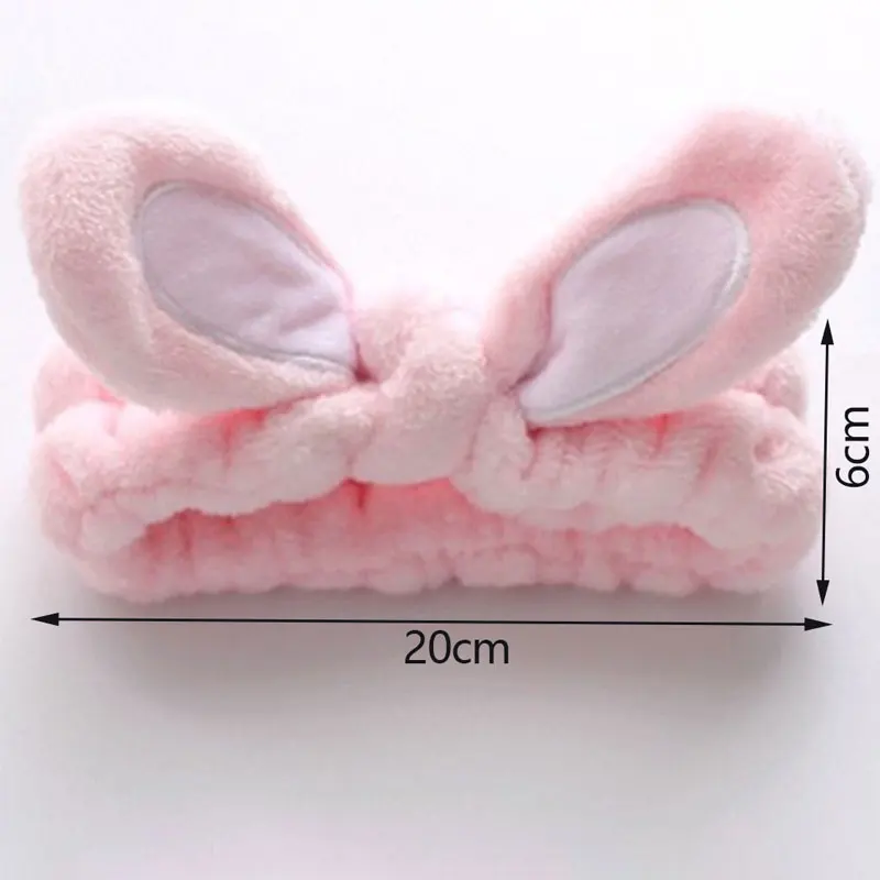 

1PC Fashion Women Girls Rabbit Ears Hairband Elastic Headdress Hair Accessories Cotton Makeup Tools