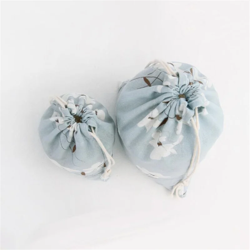 1 шт. Хлопковая сумка для хранения на шнурке портативная дорожная косметическая