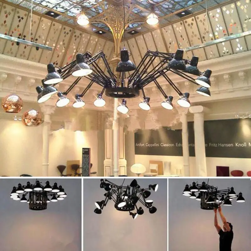 Люстра в скандинавском стиле Потолочная железная В индустриальном