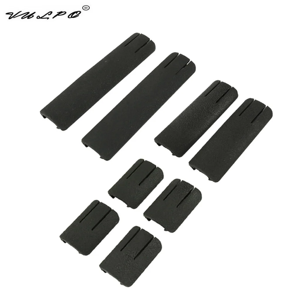 

VULPO 8Pcs/set Airsoft handguard rail Cover TD SCAR Panel Deluxe Version for RIS Picatinny Weaver Rail BK Hunting Accessories