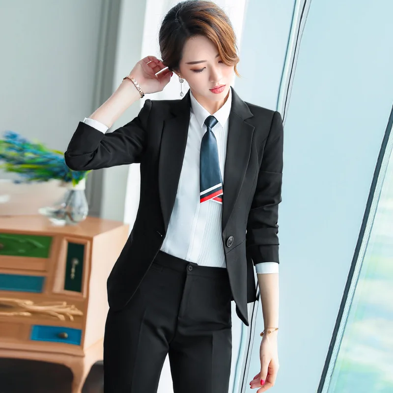 

Ladies suit autumn new fashion long-sleeved temperament Slim overalls trousers suit temperament women's two-piece suit