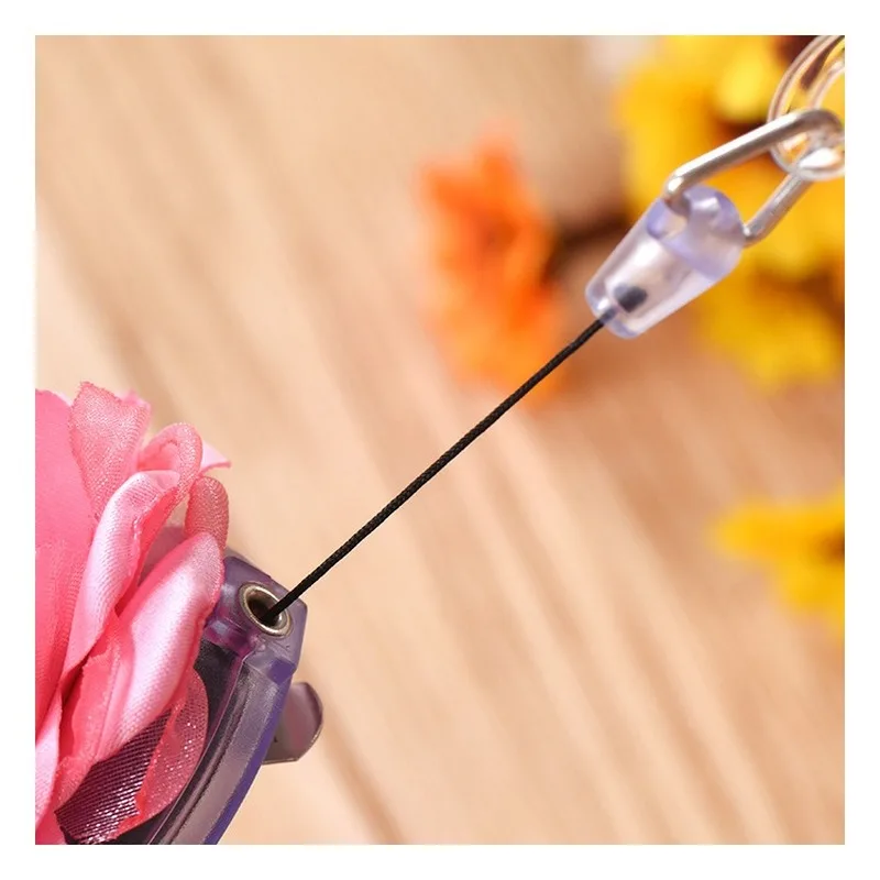 

Cute Rose Flowers Badge Reel Holder for Nurses Students Teachers Retractable ID Card Holder Landyard for Keys