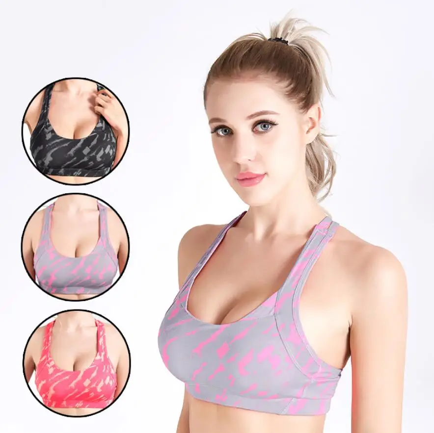 

Fashion Yoga Set camouflag Fitness Women's Workout Sports Bra Women Vest Backless Solid Quick Dry Running Gym Gather Shirts Tank