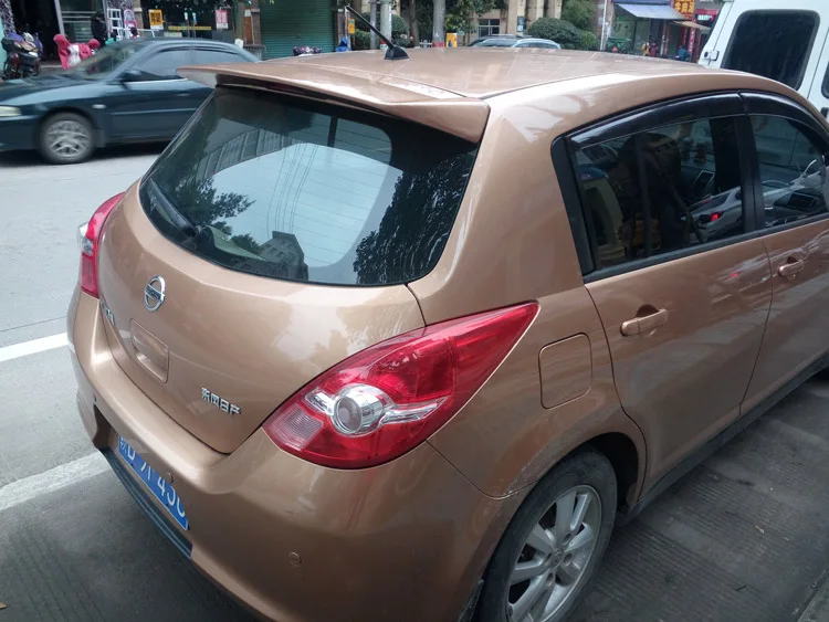 Спойлер для Versa 2006-2010 Nissan Tiida спойлер DFYK из АБС-пластика цвет заднего крыла