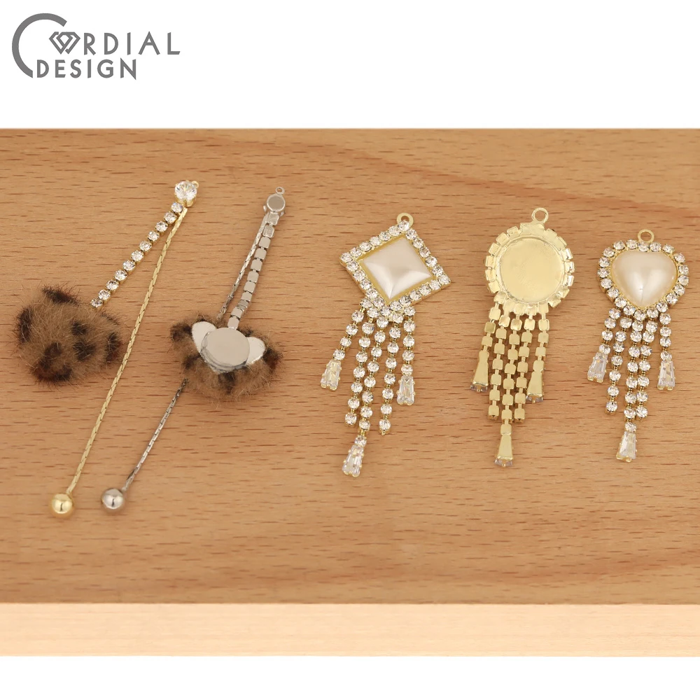 

Cordial Design 50Pcs Jewelry Accessories/Hand Made/Claw Chain/Earring Pendant/DIY Making/CZ Charms/Jewelry Findings & Components