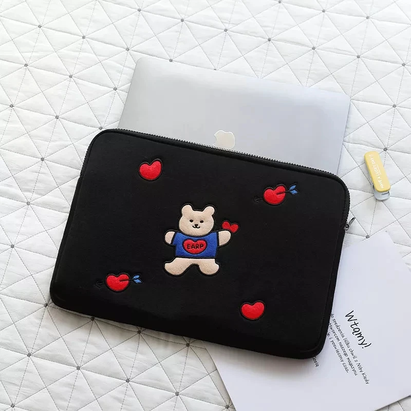Мультяшная сумка для ноутбука корейского планшета чехол INS Bear Cute Mac iPad Pro 9 7 10 5 11 13