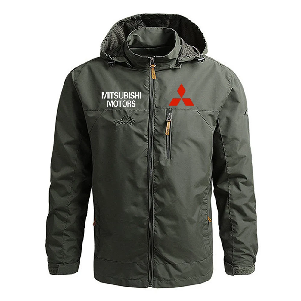 

2021 MITSUBISHI MOTORS New Zipper Hooded Style Custom Print Classic Men Warm Sweatshirts Cardigan Jacket Hoodie Coat Male