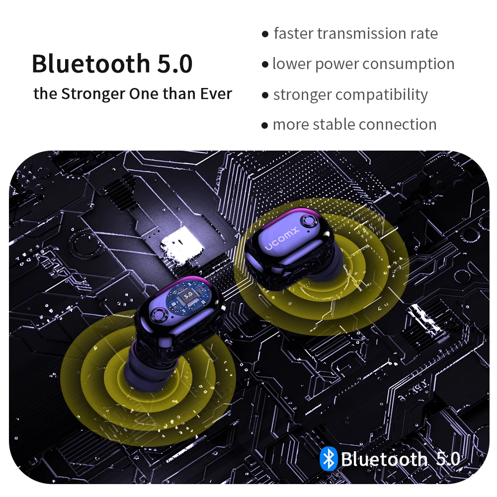 UCOMX U6H Pro Наушники вкладыши TWS беспроводные Bluetooth наушники двойной микрофон