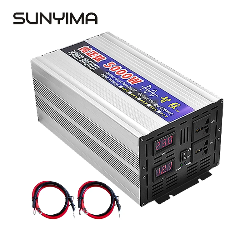 Инвертор синусоидальной волны высокой мощности SUNYIMA 5000 Вт постоянный ток 12 В/24 В